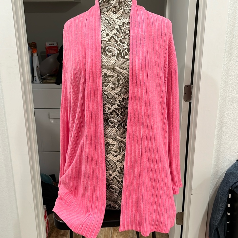Anthropologie Eri + Ali pink cardigan